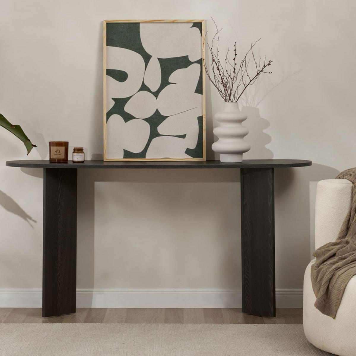 KONSOLENTISCH - Schwarz - Schwarz, Holz (150/35/75cm) - Drawer