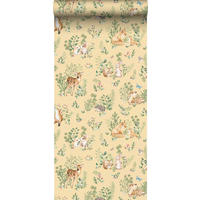 TAPETE Waldtiere - Gelb, Papier (53/0.1cm) - Sanders & Sanders