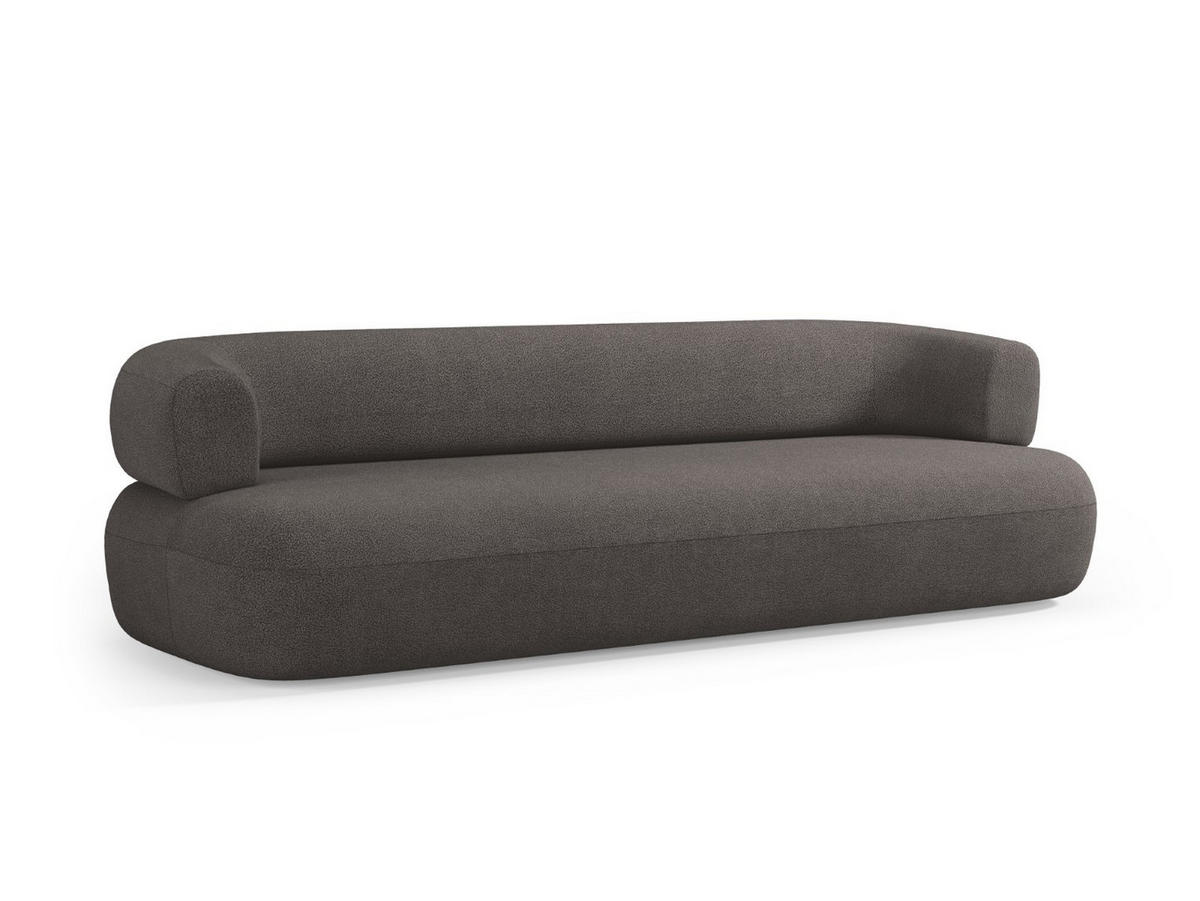 SOFA Jenny aus Boucle grau 4 Sitzplätze - Grau, Textil (90/73/226cm) - Micadoni