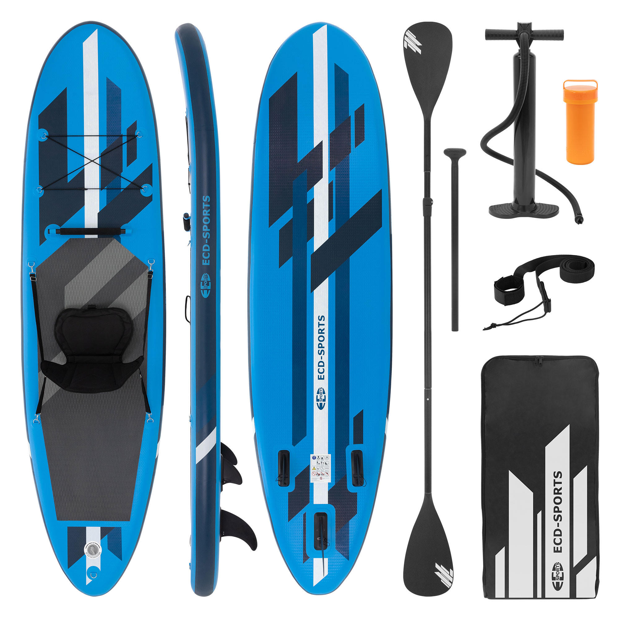 STAND UP PADDLE BOARD Kajak Blau - Blau, Kunststoff (320/82/15cm) - ECD-Germany
