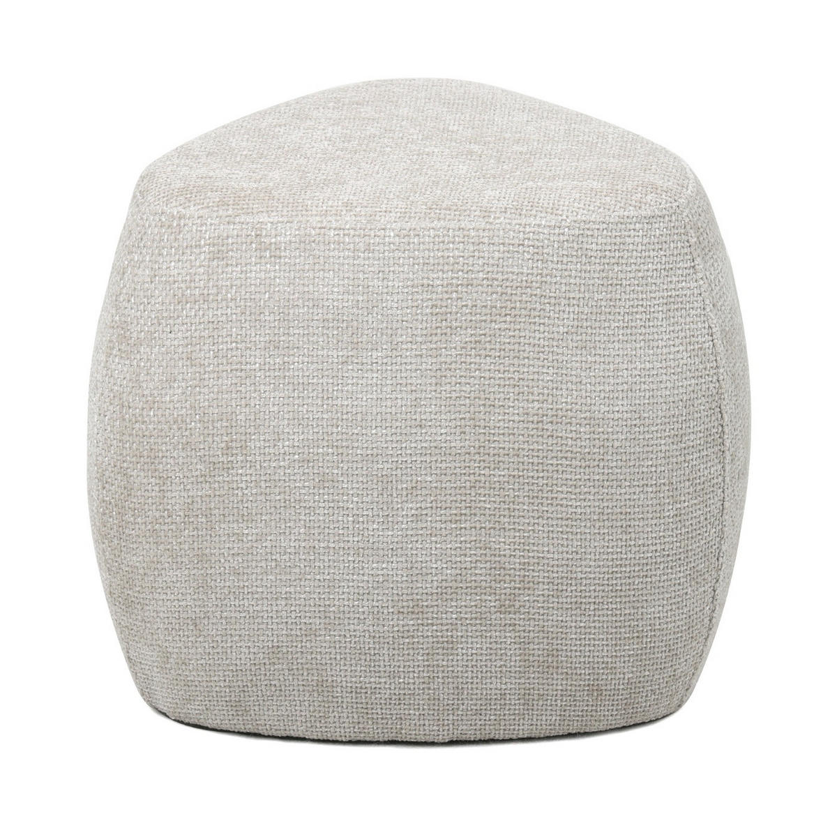 HOCKER aus Stoff 46x46x43cm, beige - Beige, Textil (46/43/46cm) - Giga Meubel