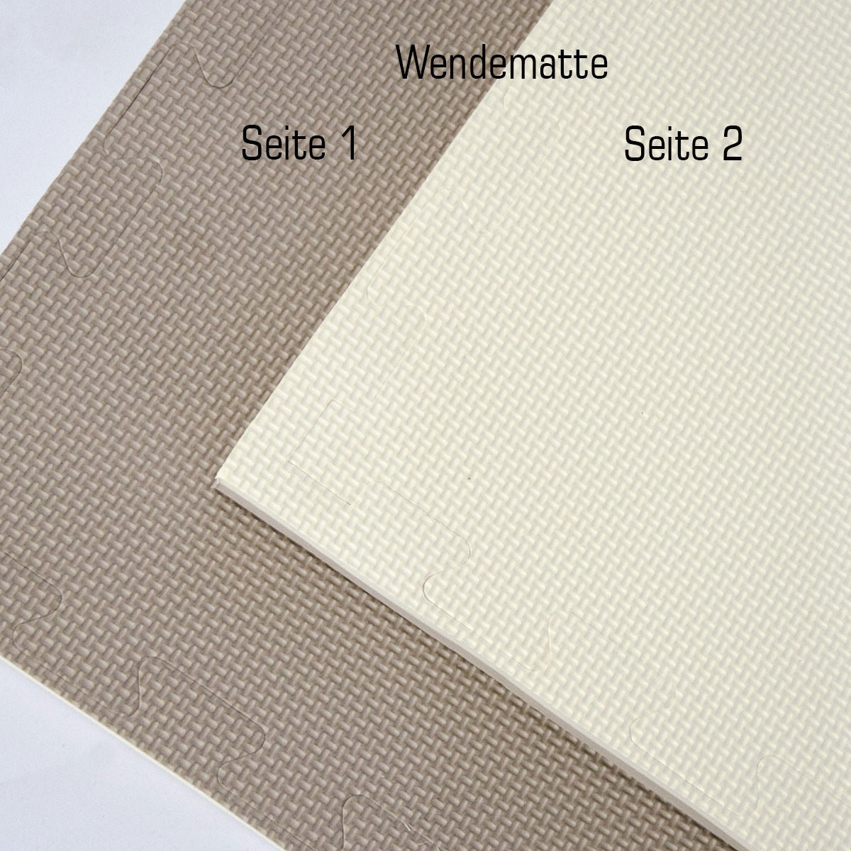 BODENSCHUTZMATTE - 90/90/2,5 cm - Beige/Braun - Beige, Kunststoff (90/90cm) - eyepower