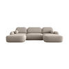 WOHNLANDSCHAFT MOLLY U TERRA FROTTE 03 mit Schlaffunktion - Beige, Textil (366/94/175cm) - Bedante