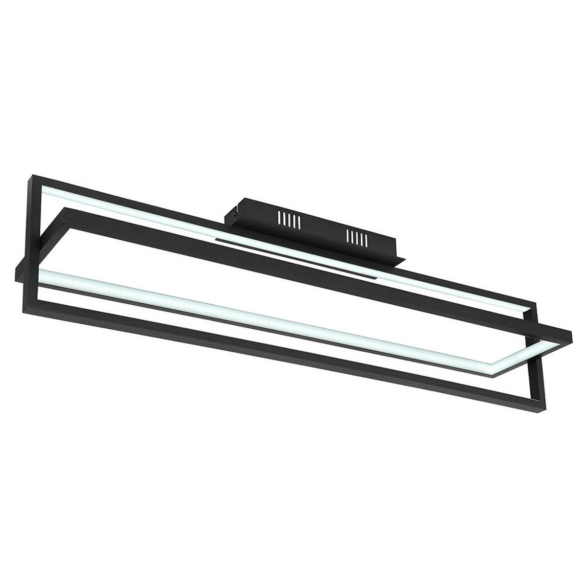 LED DECKENLEUCHTE Schwarz Metall - Schwarz, Metall (82/18/21.5cm) - Globo Lighting