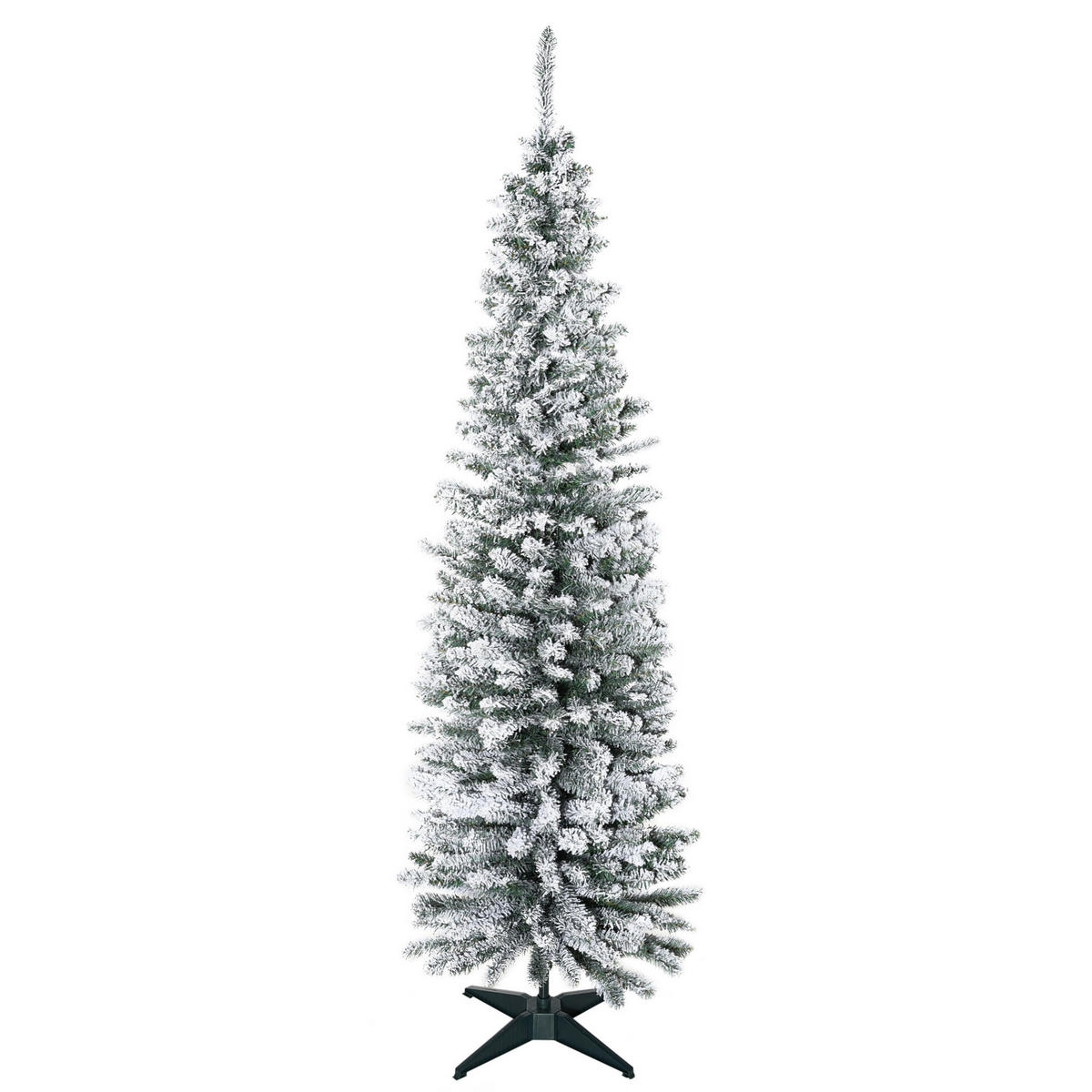 WEIHNACHTSBAUM DE-41528 beschneit 210 cm Grün/Weiß - Weiß/Grün, Kunststoff (180cm) - ComfortXL