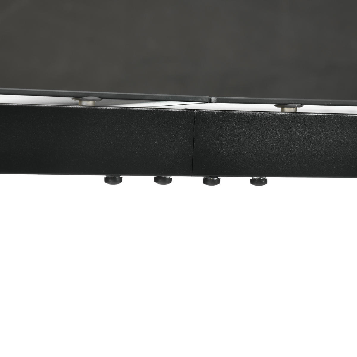 GARTENTISCH DE-14084 rechteckig 180x80 cm, gehärtetes Glas Schwarz - Schwarz, Metall (180/80/72cm) - ComfortXL