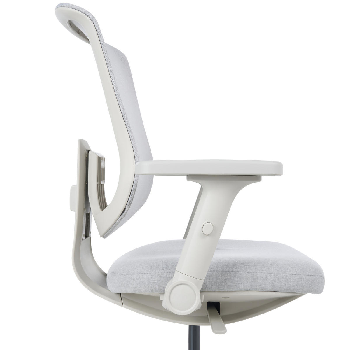 BÜROSTUHL Stoff Hellgrau Sero - Hellgrau/Grau, Textil (67/105/58cm) - Beliani