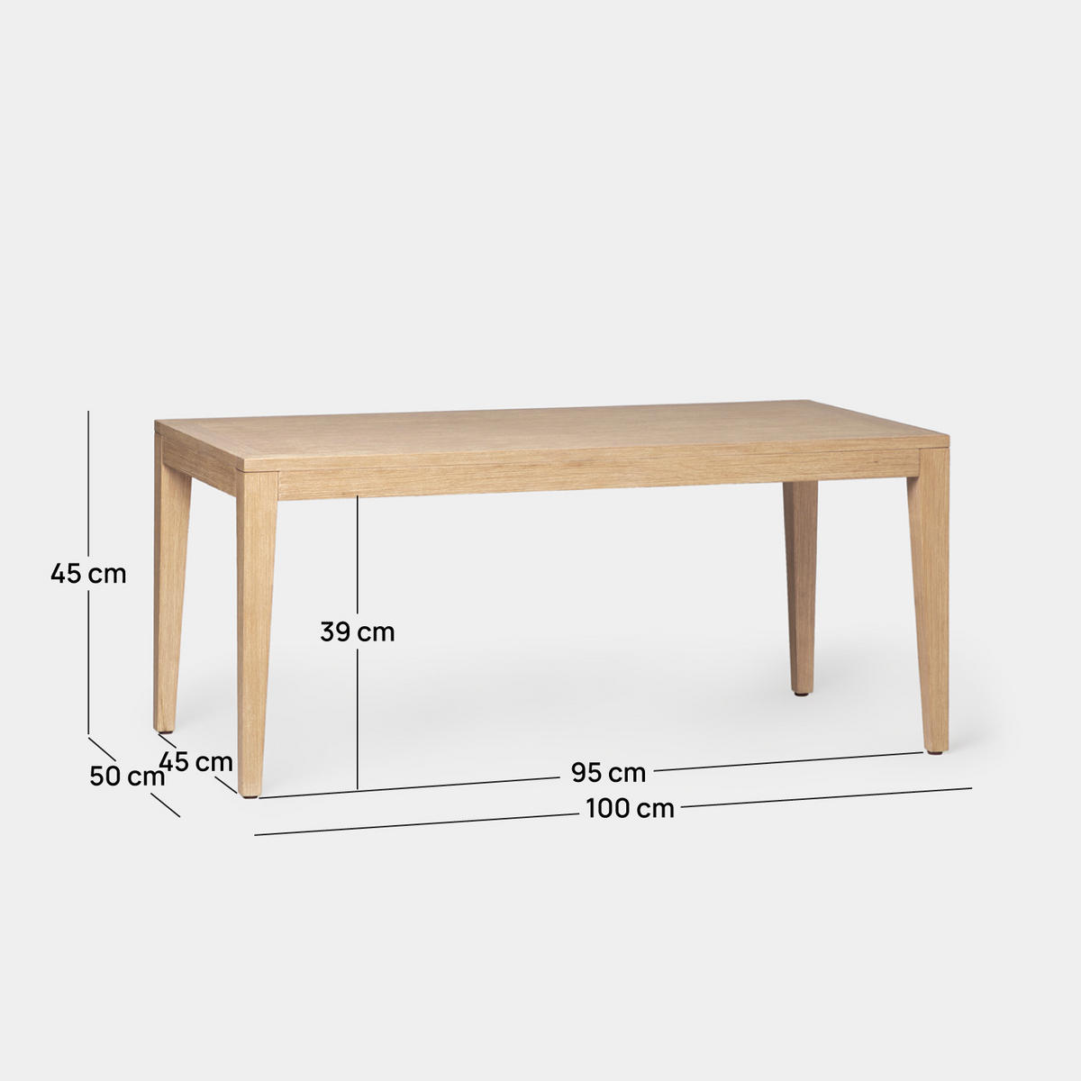 COUCHTISCH FESTER Mara Natürlich 100 cm x 45 cm - Naturfarben, Holzwerkstoff (50/100/45cm) - Klast Home