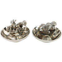 SCHALE Ocean 2er-Set - Silberfarben, Metall (16cm) - FURNARO