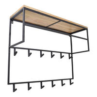 KLEIDERABLAGE Jip Schwarz - Schwarz, Metall (100/80/33cm) - LOFT42
