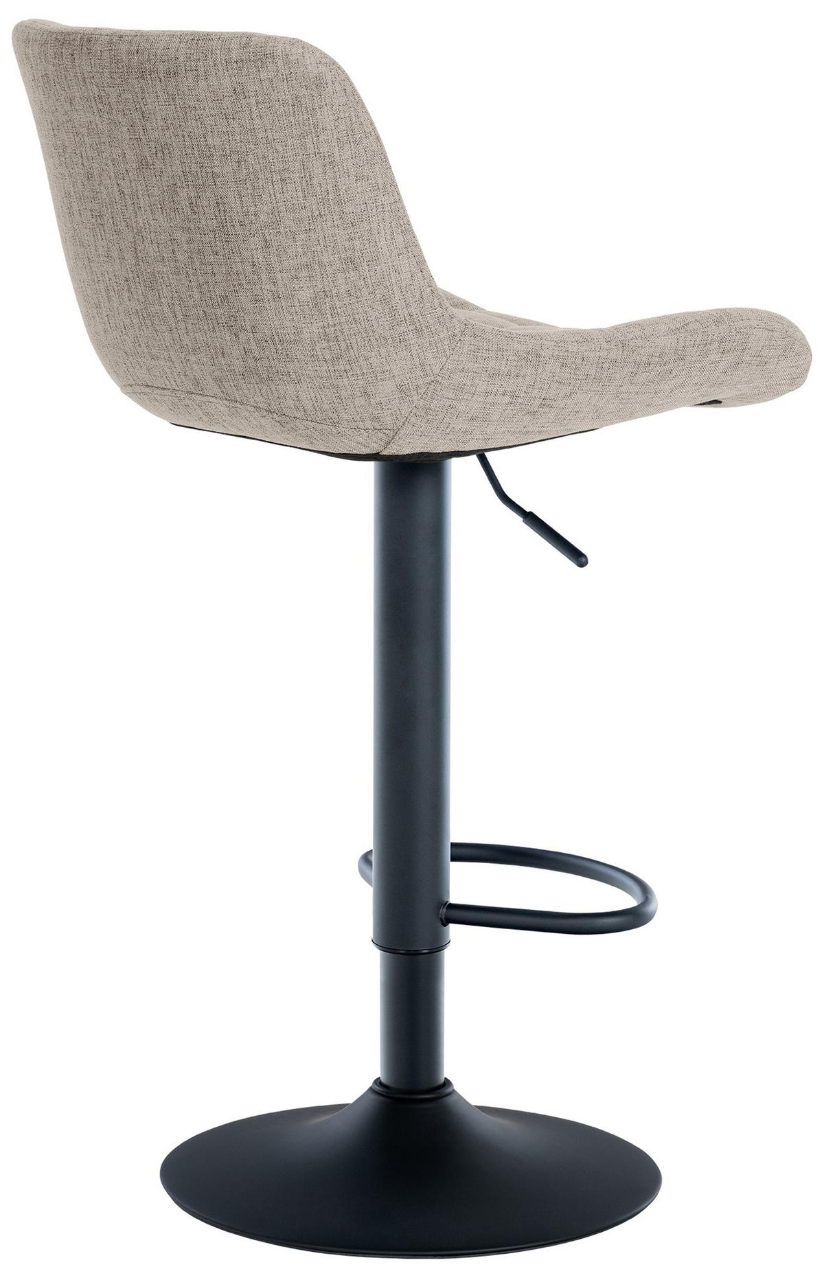 BARHOCKER 2er Set Tower Stoff taupe - Schwarz/Grau, Textil/Metall (48/105/54cm) - TPFLiving