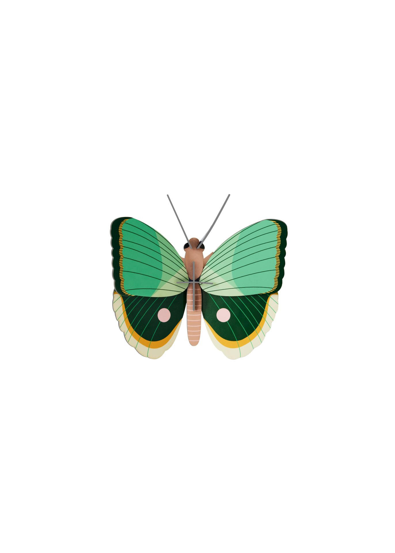 WANDDEKO Jade-Schmetterling 5/14 cm - Multicolor, Wellpappe (5/14/14cm) - Studio Roof
