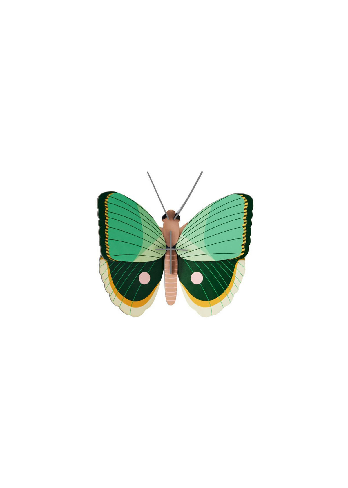 WANDDEKO Jade-Schmetterling 5/14 cm - Multicolor, Wellpappe (5/14/14cm) - Studio Roof