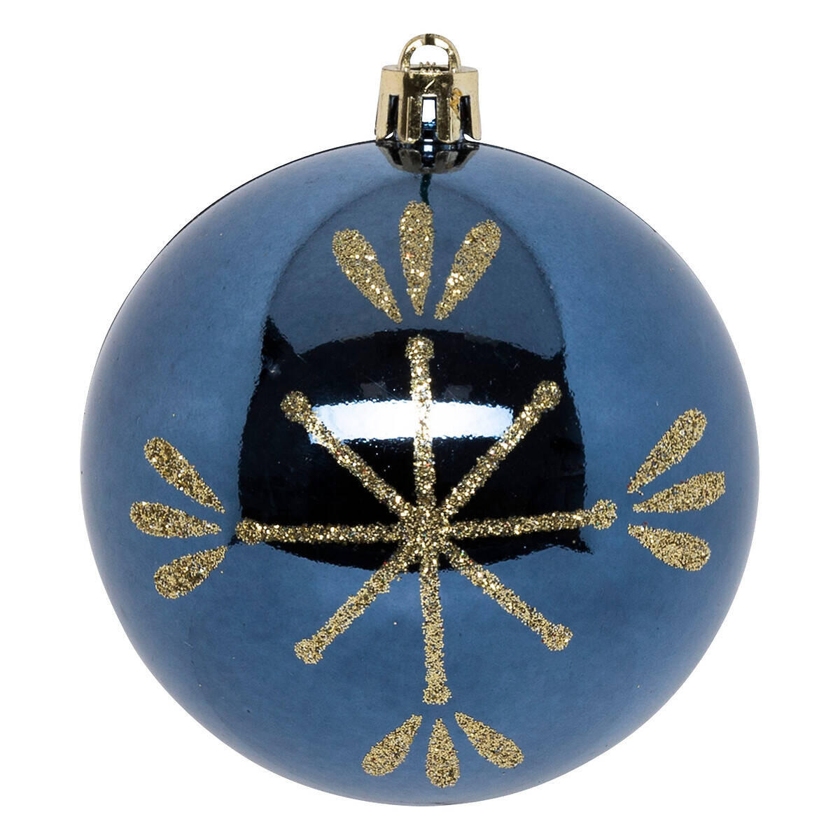 WEIHNACHTSKUGELN Goldverzierungen 8 cm - Blau, Kunststoff (8/9.2/8cm) - Atmosphera Createur d´interieur