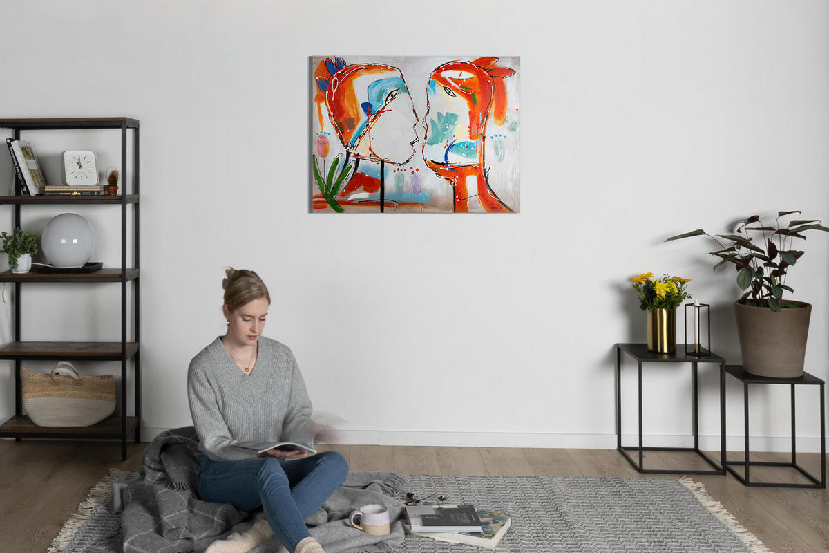 ÖLGEMÄLDE 100/75 cm - Multicolor, Holz/Textil (100/75cm) - KUNSTLOFT