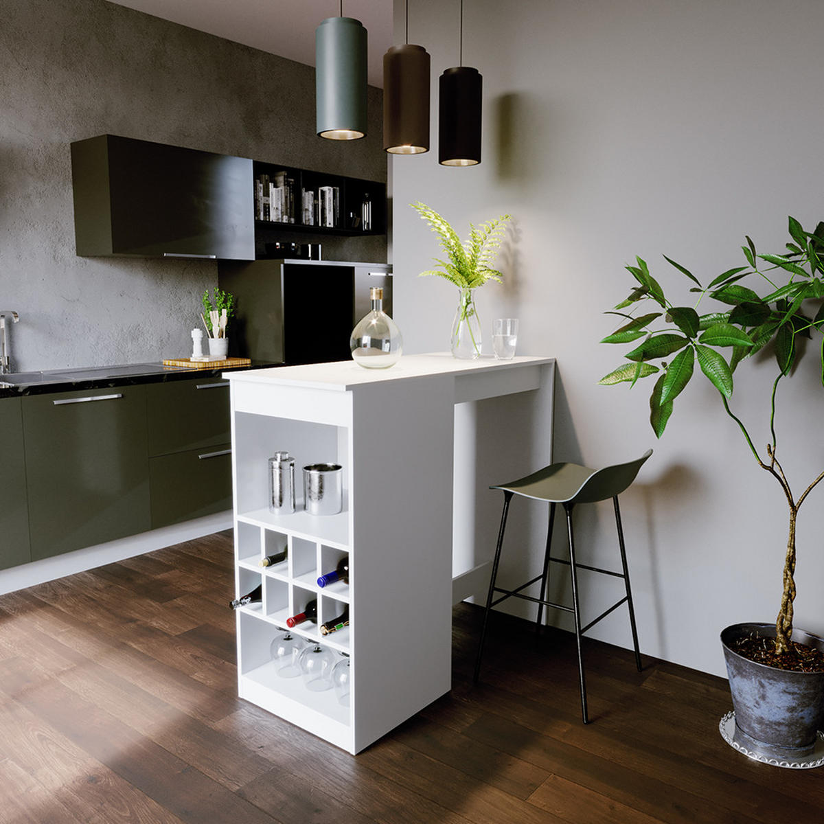 BARTISCH Ross Weiß 115 x 50 cm - Weiß, Holzwerkstoff (115/104.6/50cm) - Vicco