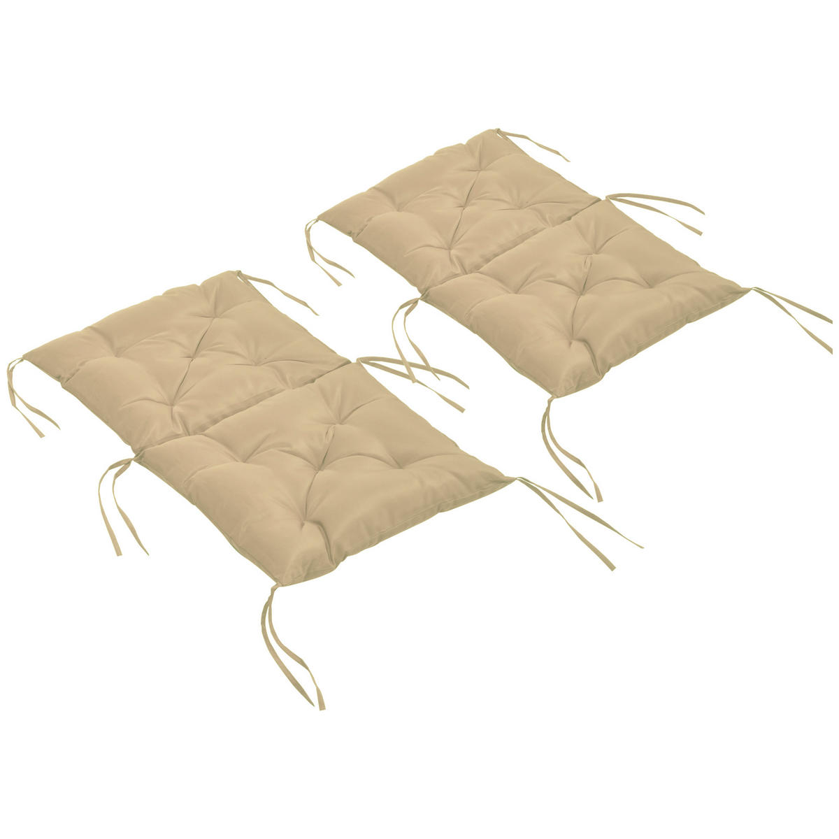 SESSELAUFLAGEN Khaki 2 Stück - Beige, Kunststoff (50/8/98cm) - GiPP