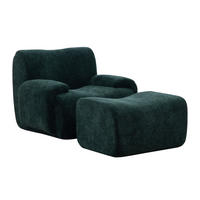 SESSEL DE-35123 mit Hocker Grün - Grün, Textil (94/78.5/113cm) - ComfortXL