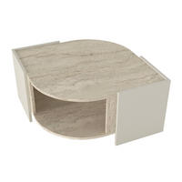COUCHTISCH Marbel Beige Granit Optik - Beige, Holzwerkstoff (75/75/40cm) - moebel17