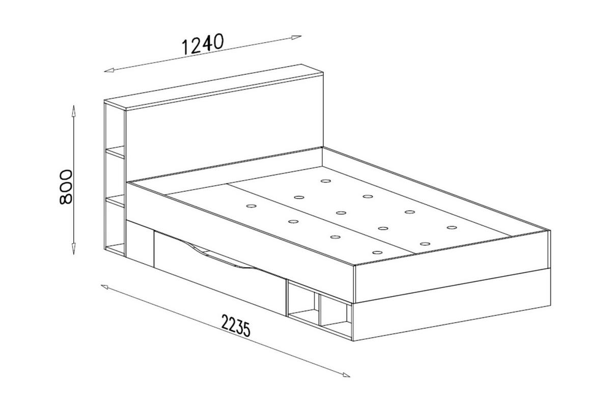SCHLAFZIMMER Set 6-tlg. – ORO SYSTEM – Grau / Sonoma Eiche - Grau, Holzwerkstoff (80/195/50cm) - hi-markt