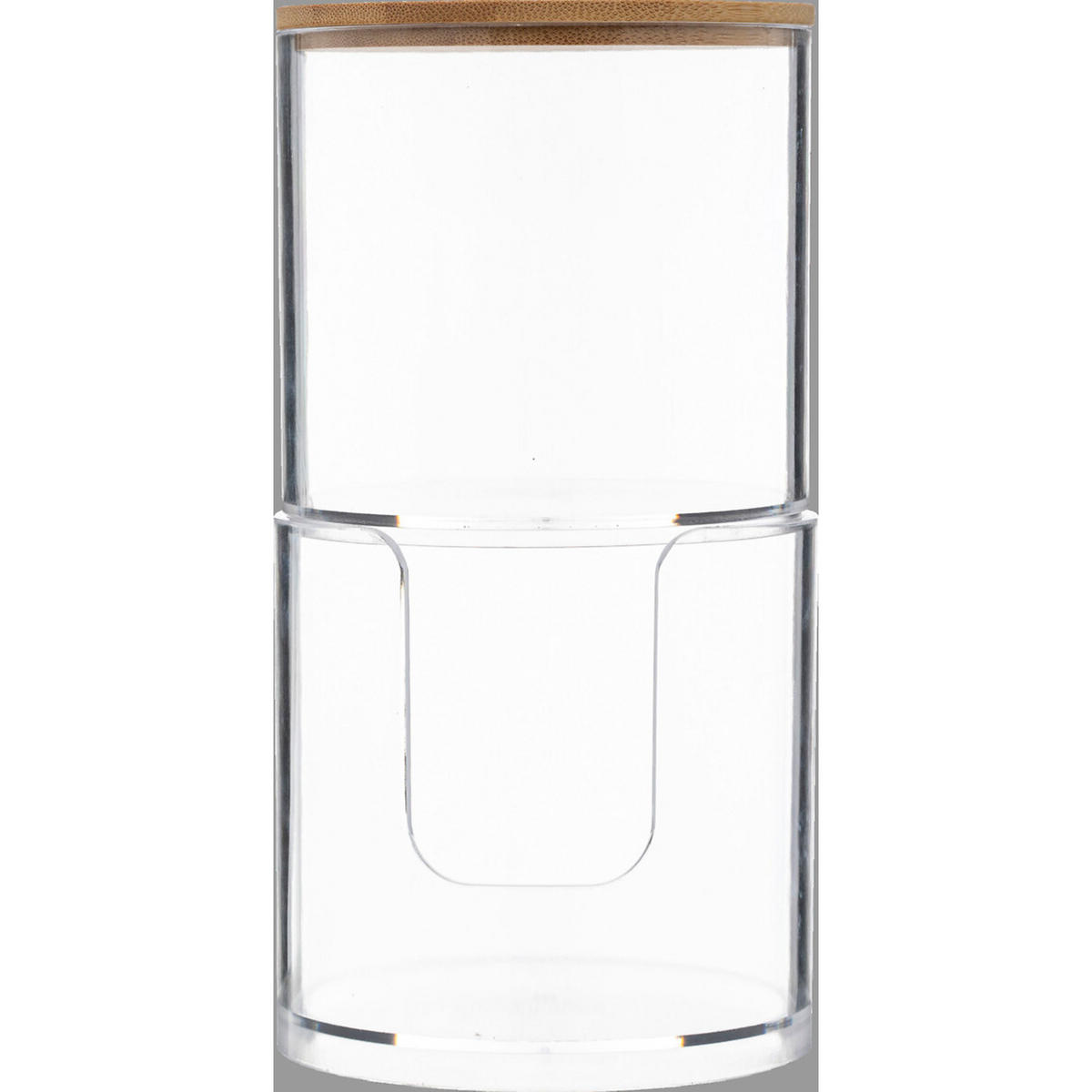KOSMETIK-AUFBEWAHRUNGSDOSE Selena 2-in-1 für Wattepads und Stäbchen, Kunststoff, Bambus, 18.4 cm - Multicolor, Kunststoff (9.7/18.1/9.7cm) - 5five Simply Smart