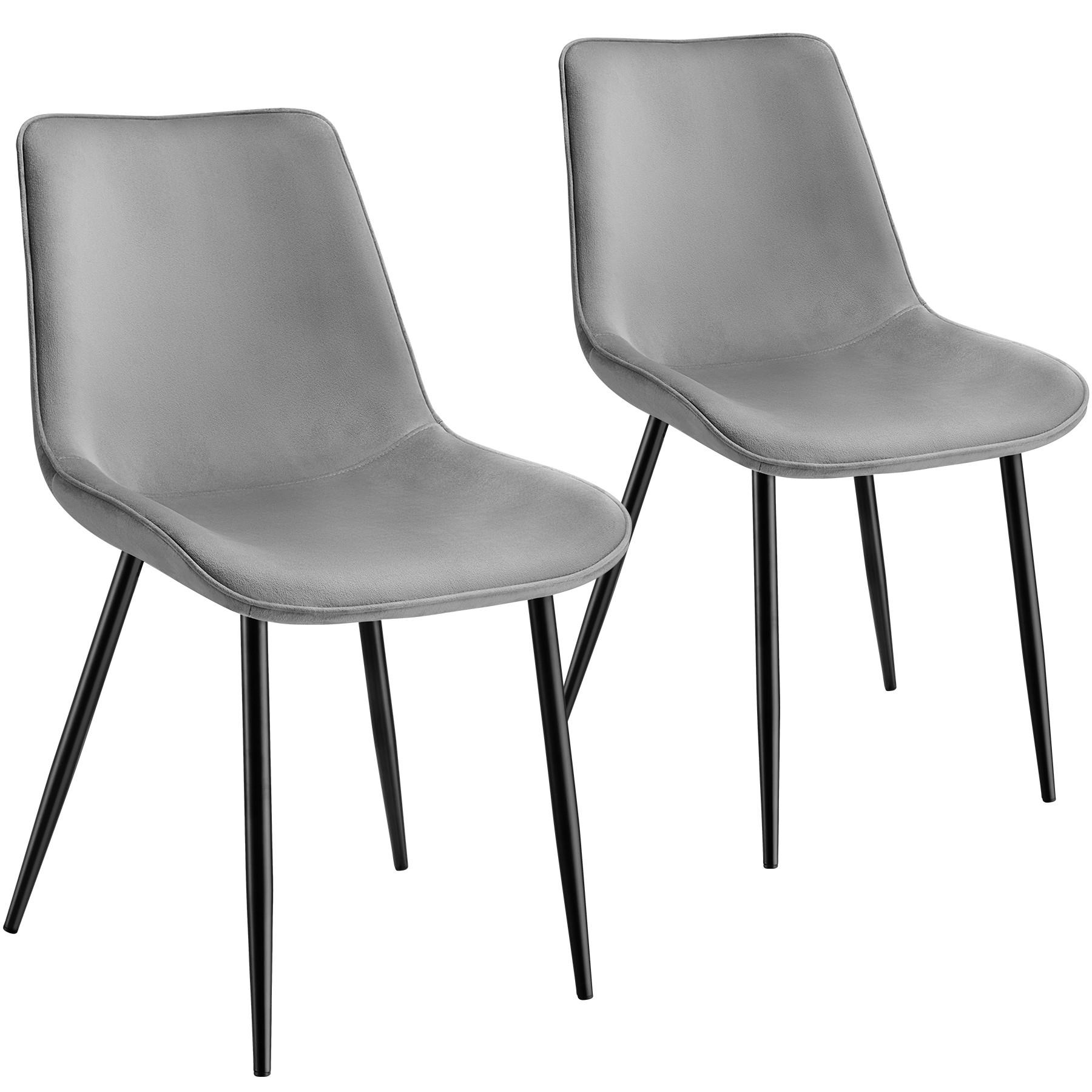 STUHL 2er Set Monroe 48 x 59 x 82 5 cm grau - Grau, Kunststoff (48/82.5/59cm) - tectake