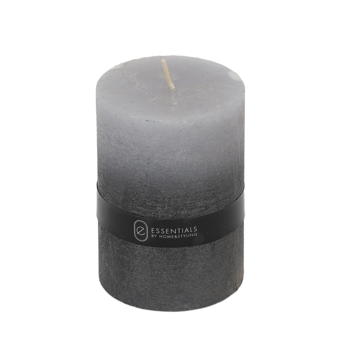 KERZE Dip Dye 7/7/10 cm - Grau, Paraffin (7/10/7cm) - Home Styling Collection