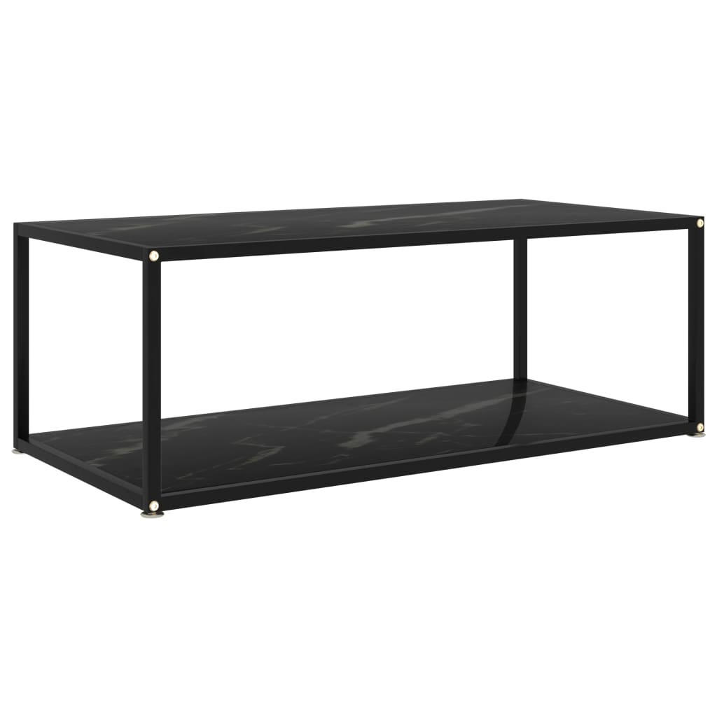 COUCHTISCH Schwarz 100x50x35 cm Hartglas - Schwarz, Glas (100/50/35cm) - furnicato