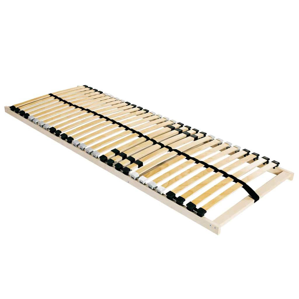 BETT-LATTENROST Haltbar 185/80 cm Braun Massivholz Buche - Braun, Holz (80/190cm) - vidaXL