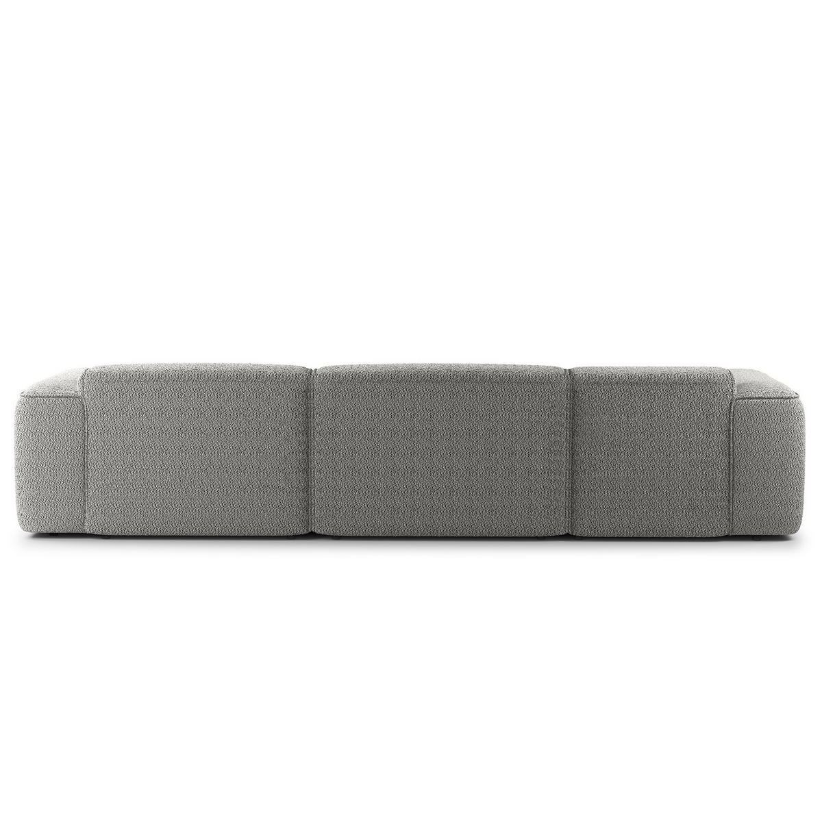 3-SITZER ECKSOFA mit Longchair - Schwarz/Grau, Kunststoff/Textil (317/173cm) - home24