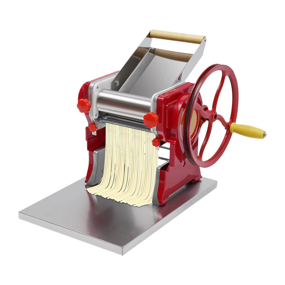 NUDELMASCHINE Edelstahl 0,5–5 mm Pasta Teigtaschen - Rot, Metall (28/26/38cm) - Bextcok