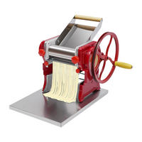 NUDELMASCHINE Edelstahl 0,5–5 mm Pasta Teigtaschen - Rot, Metall (28/26/38cm) - Bextcok