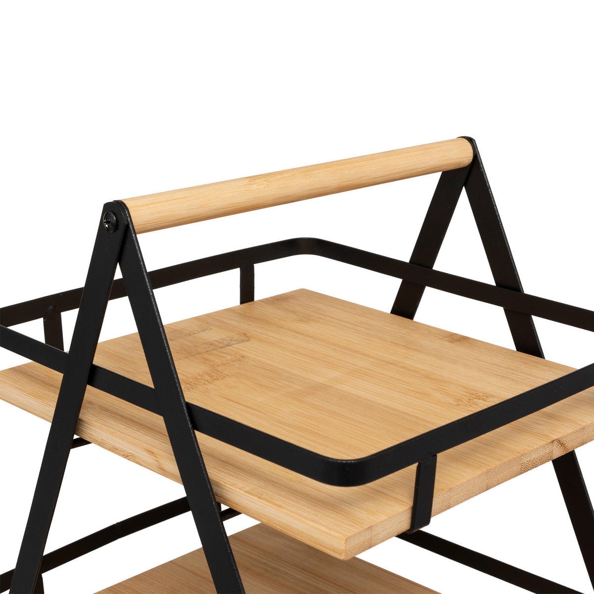 ARBEITSPLATTENREGAL 2-stufig Ordera 30,5/22,5/29 cm - Schwarz, Naturmaterialien (22.5/29/30.5cm) - 5five Simply Smart