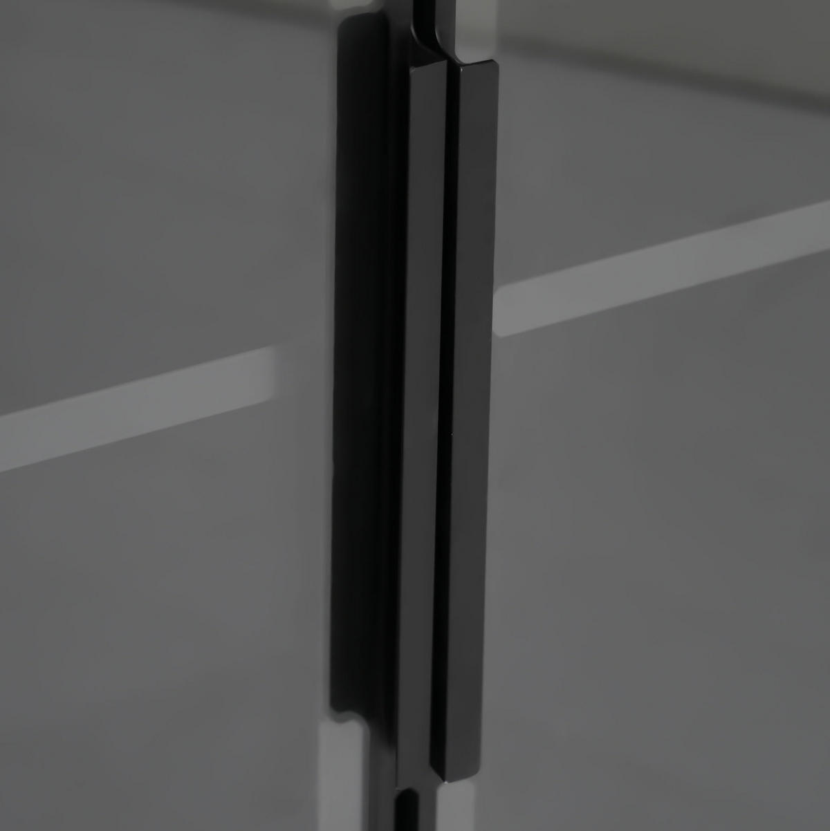 VITRINE 62/35/160 cm aus MDF und Glas mit LED-Beleuchtung Schwarz - Schwarz, Holzwerkstoff (62/160/35cm) - Modenvie