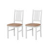 STUHL Bos 1 (2er Set) - Weiß/Cappuccino, Holz (43/94/40cm) - Leaf Design