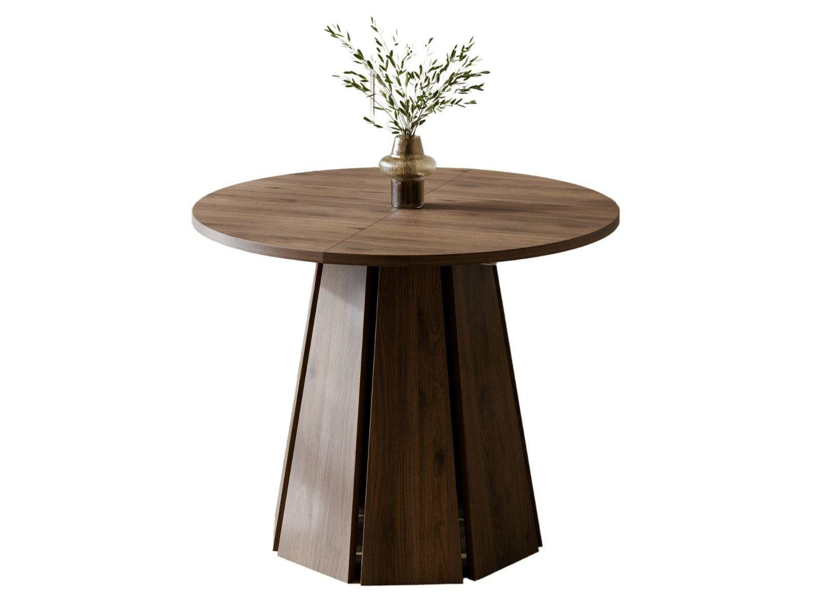 ESSTISCH Nussbaum 100-180 MORIA - Nussbaumfarben, Holzwerkstoff (100/100/77cm) - Compleo24