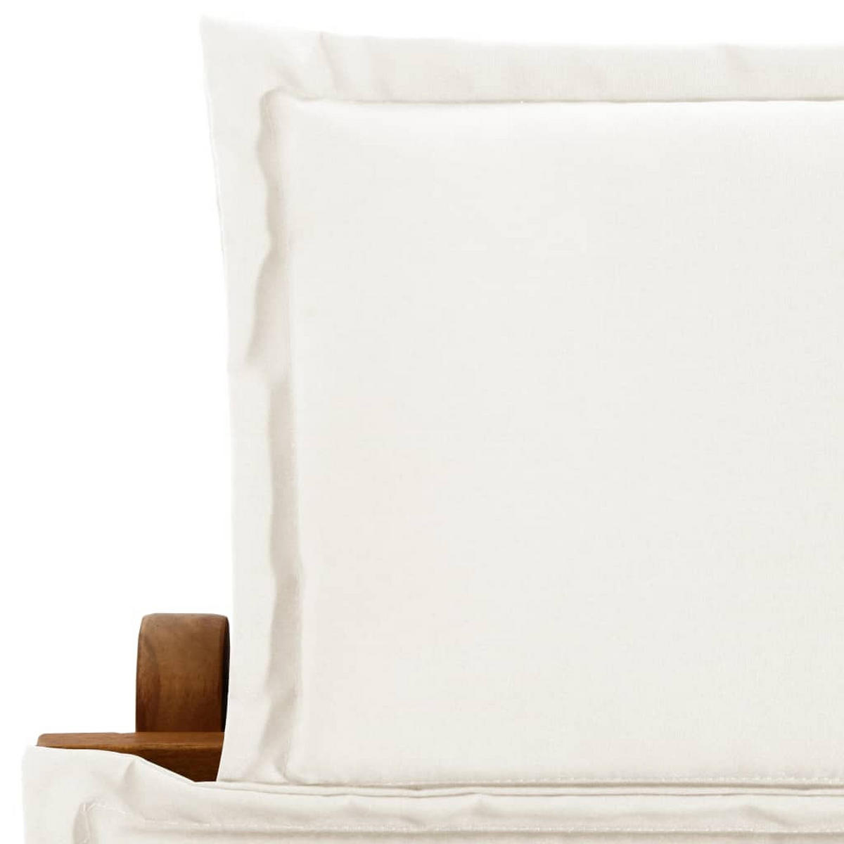SONNENLIEGEN Creme Massivholz Akazie - Creme, Holz/Textil (55/64/184cm) - vidaXL