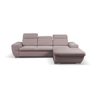 ECKSOFA - FRENSO - Rechts, Rosa (Ronda 61) - Rosa, Holzwerkstoff (281/183cm) - Möblo