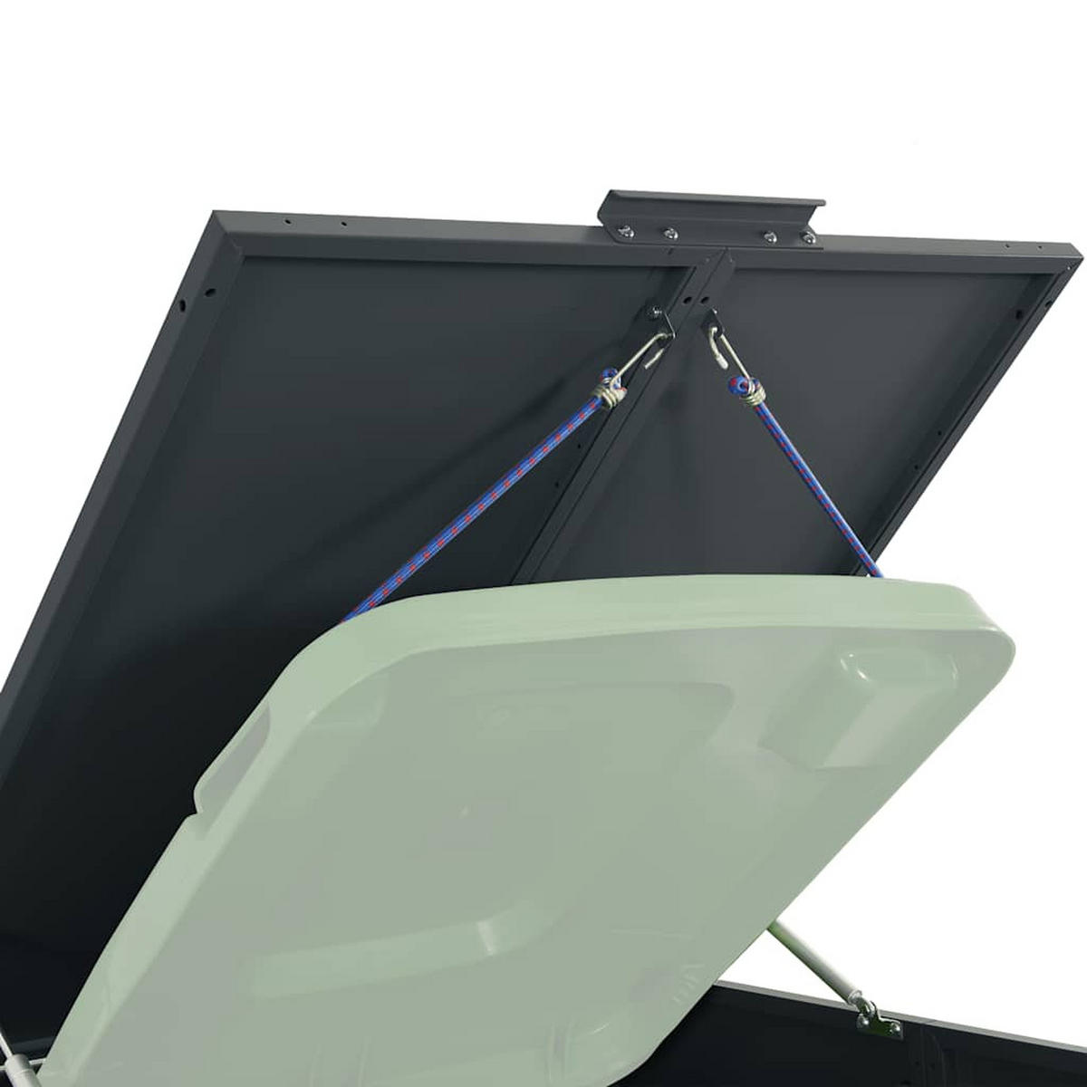 MÜLLTONNENBOX Gorilo für 4 Tonnen Anthrazit 276x79x117 cm - Anthrazit, Metall (276/117/79cm) - DELUKE