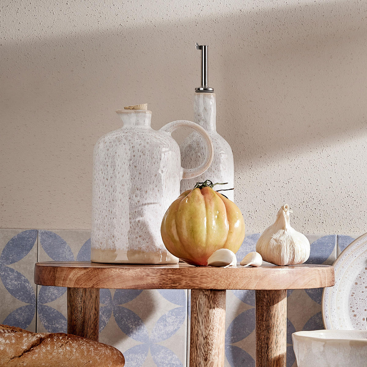 BUTLERS Ölflasche PORTIMAO - Beige, Keramik (10/19/14cm) - Butlers