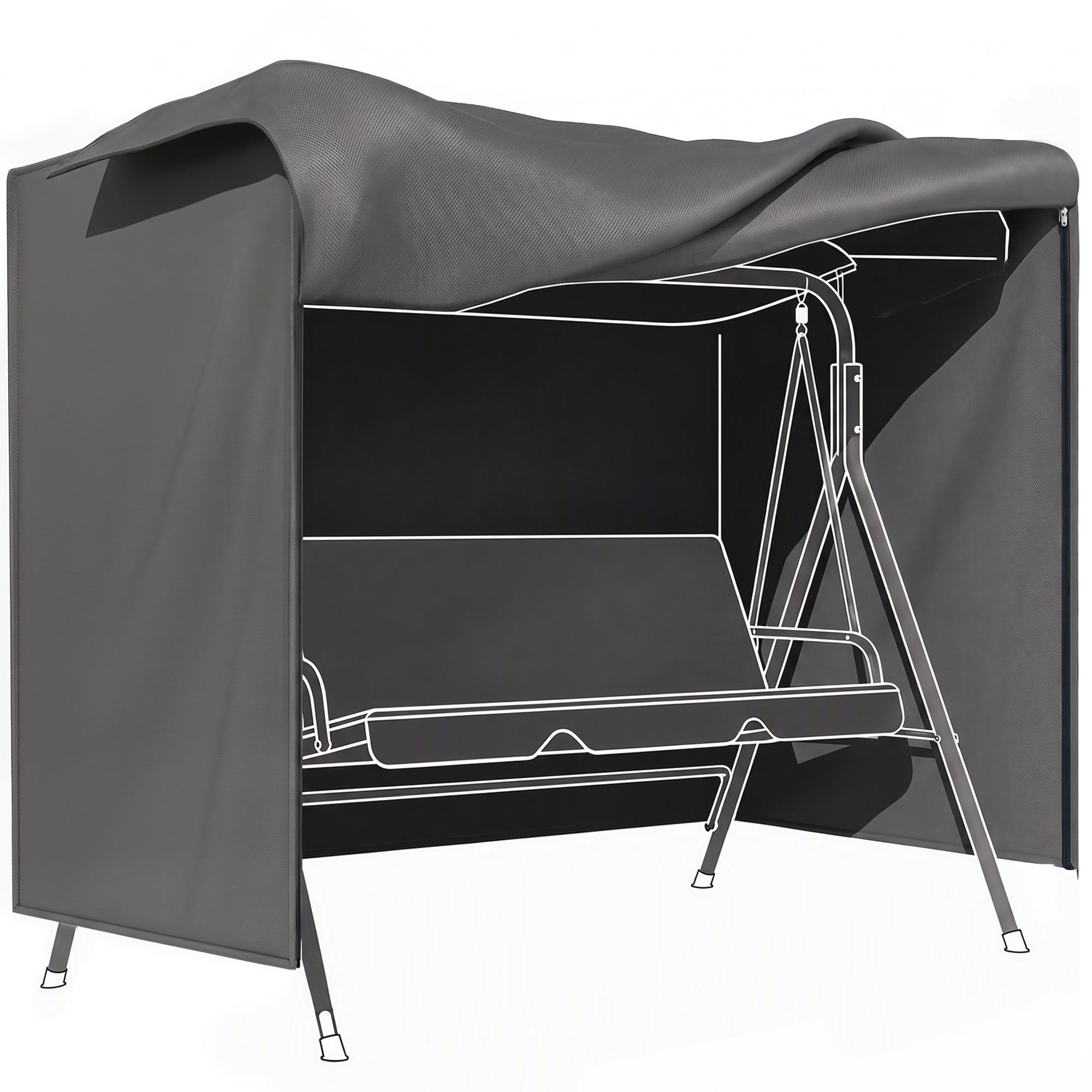 XXXLutz Abdeckplane Dunkelgrau 177x152x114 cm
