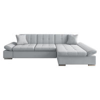 ECKSOFA Malwi, Seite: Rechts - Platinfarben, Holz/Textil (278/161cm) - MIRJAN24