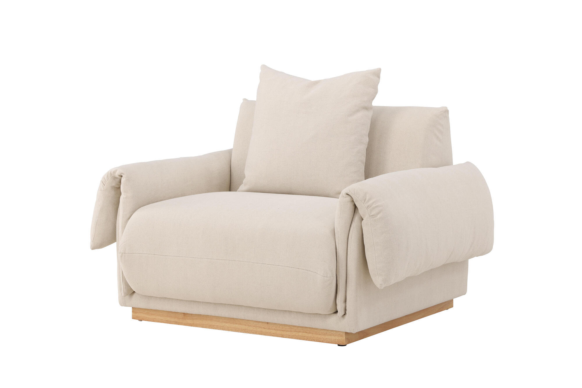 SESSEL MOLLOSUND Beige 95x118x82 cm - Beige, Textil (95/82/118cm) - FURNLUX