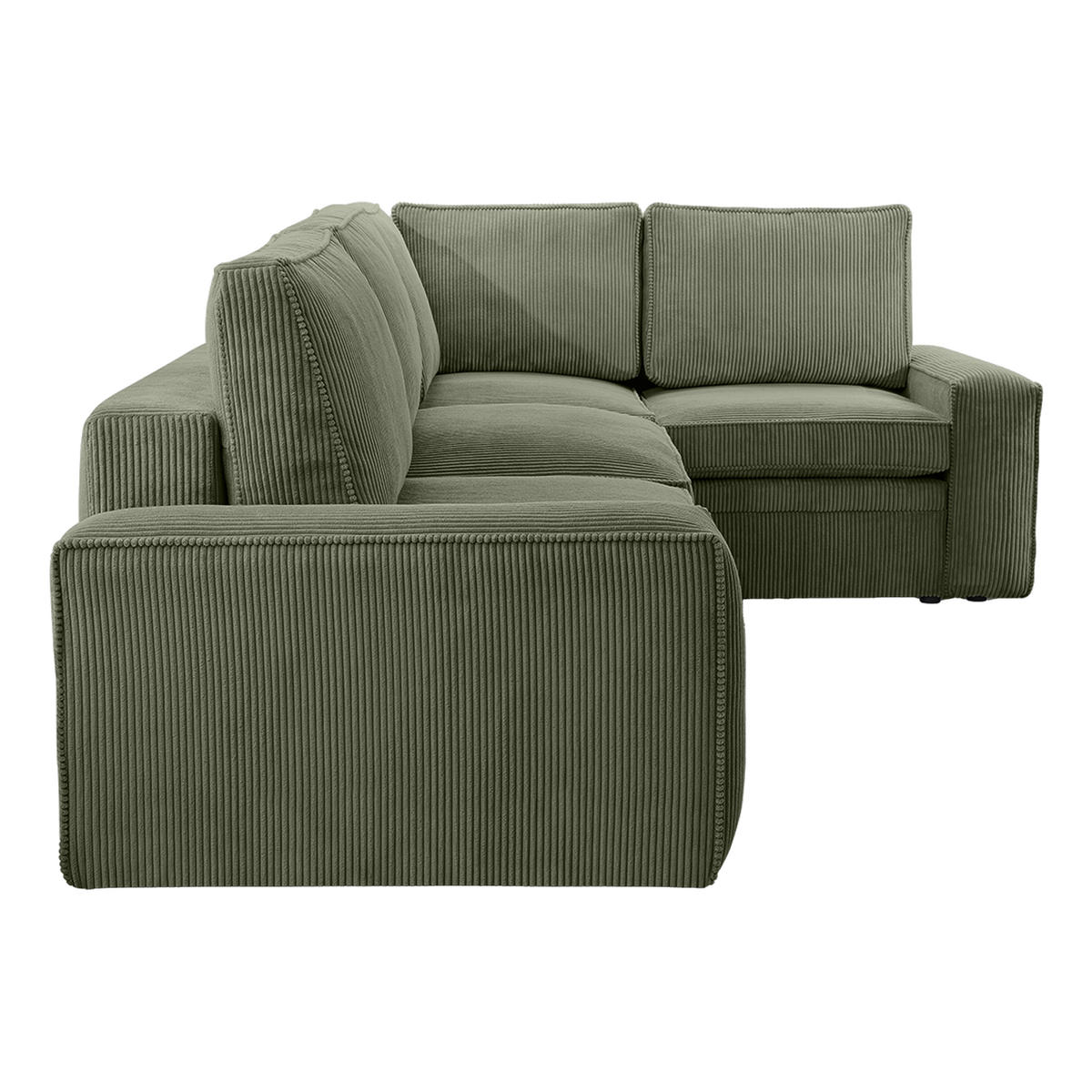 ROHOVÁ SOFÁ FJORDI s funkcí spaní, Zelená - zelená barva, textil (296/196cm) - Fedve
