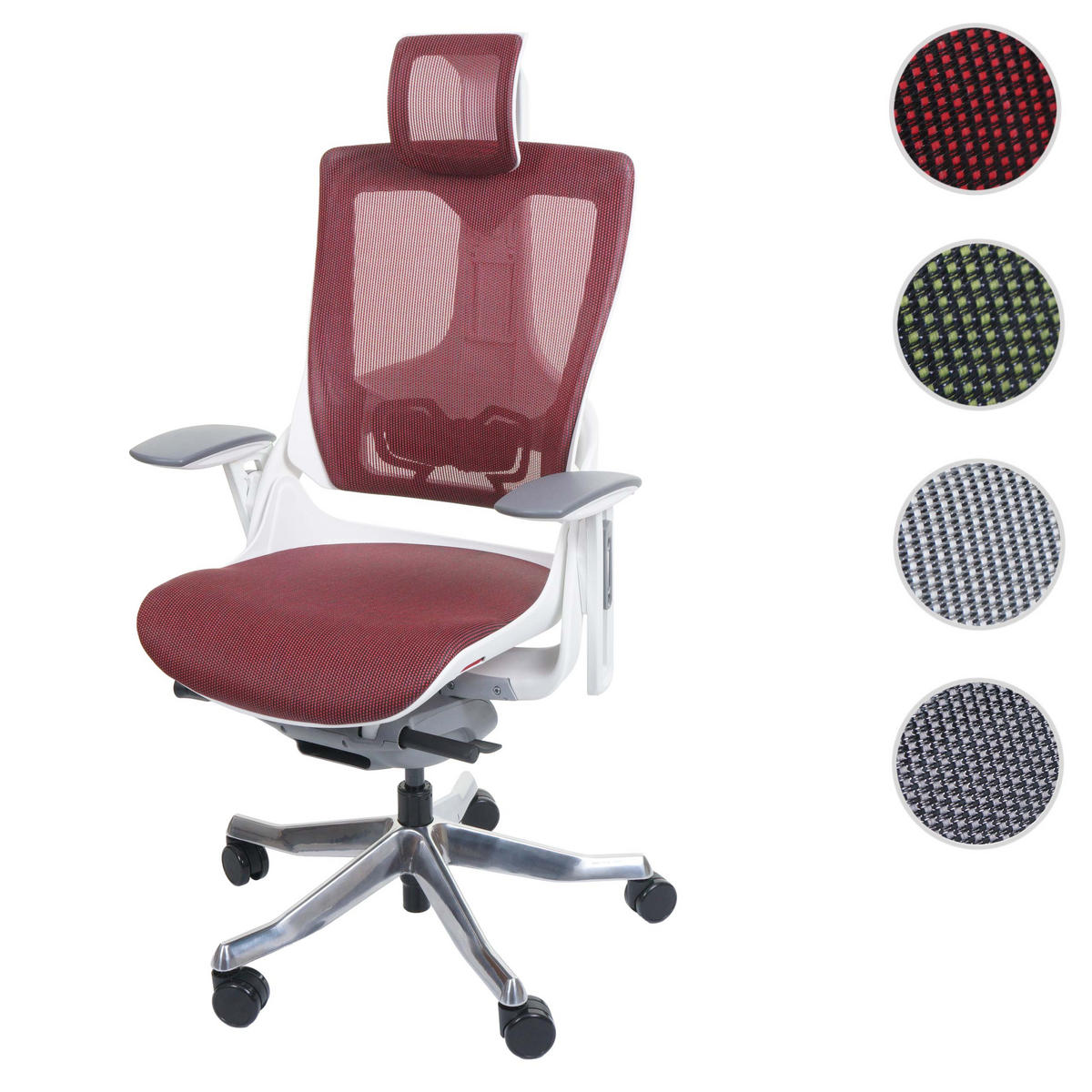 BÜROSTUHL MERRYFAIR Rot - Rot, Textil (75/138/68cm) - MCW