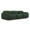 4-SITZER-SOFA Strukturstoff Stoff Grün - Braun/Grün, Holz/Textil (270/73/95cm) - Makamii