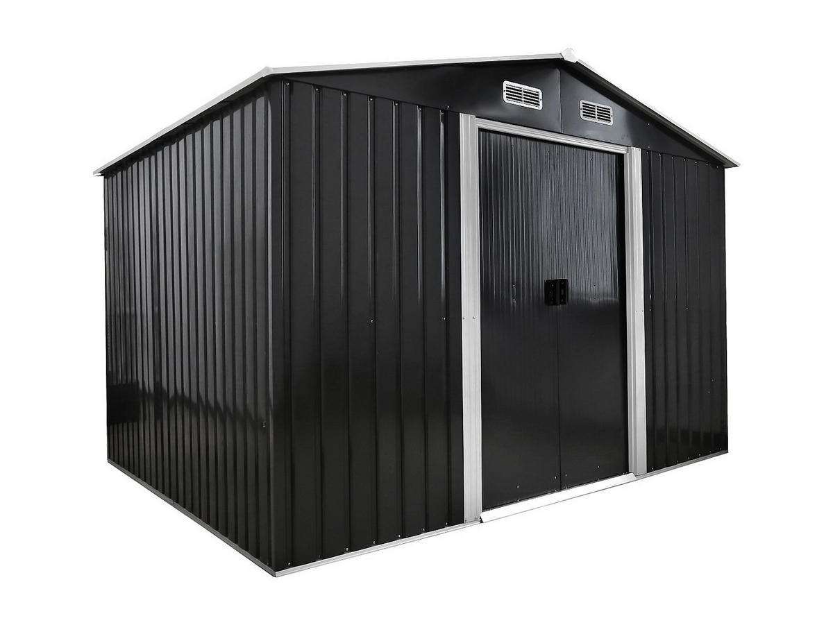 SCHREBERGARTENHAUS - 247 cm x 296 cm - metall - anthrazitgrau Manso - Anthrazit, Metall (247/170/296cm) - Vente-Unique
