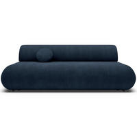 3-SITZER SCHLAFSOFA Dunkelblau Chenille - Schwarz/Dunkelblau, Kunststoff/Textil (214/74/100cm) - Selsey