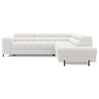 ECKSOFA Ferrucio R - Weiß (Royal 01) - Weiß, Holzwerkstoff (276/200cm) - Möblo