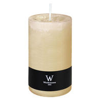 STUMPENKERZE Rustik Marble Style Bisquit 190 x Ø 98 mm, 1 Stück - Beige, Paraffin (10/19cm) - Wiedemann Kerzen